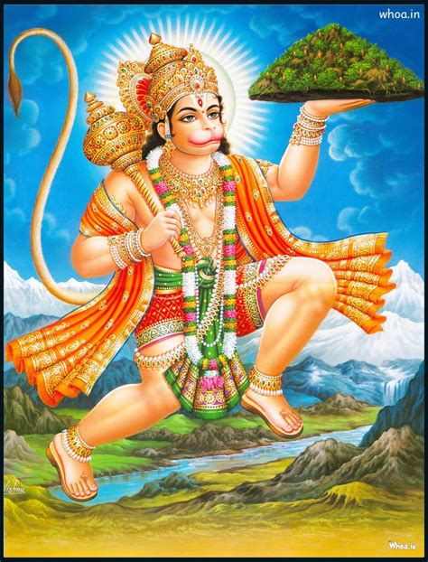 Hanuman Carrying Mountain Hd Image Hanuman Images With Tail