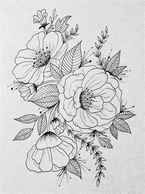 Pin By Alice Dias On Flowers Flower Pattern Drawing Flower Sketches