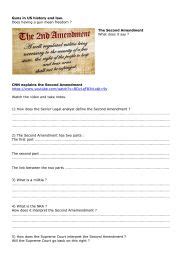 CNN And The Second Amendment ESL Worksheet By Virbrunet