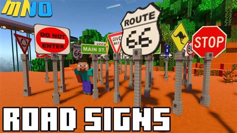 Road Signs And Traffic Lights Addon 119 Mcpebedrock Mod