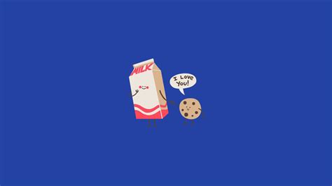 Wallpaper 1920x1080 Px Blue Background Cookies Drawing Humor