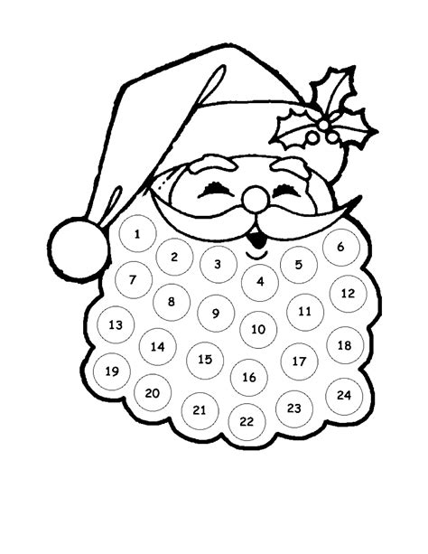 Printable Santa Advent Calendar