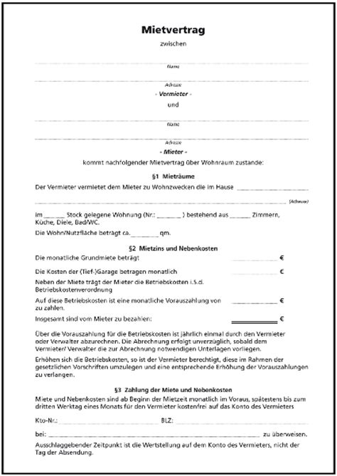 Mietvertrag probe lesen der deutsche standardmietvertrag erscheint jährlich in einer überarbeiteten. Mietvertrag Kostenlos Ausdrucken