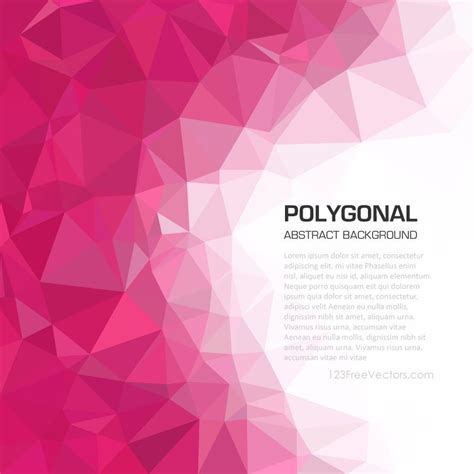 Abstract Pink Geometric Polygon Background Pink Background Images