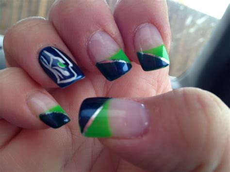 Seahawk Nails Seahawks Nails Design Seahawks Nails Football Nails