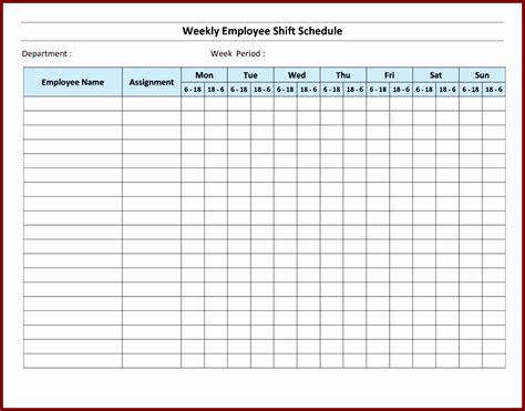 Monthly Roster Template Free Download Printable Templates
