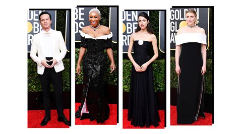 Golden Globes Red Carpet Black And White Color Blocking Is Not Just