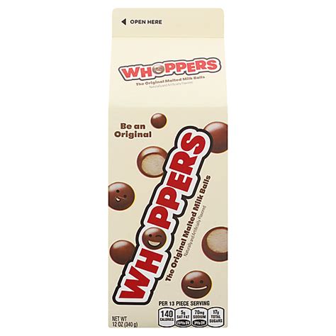 Whoppers The Original Malted Milk Balls 12 Oz Chocolate Hennings