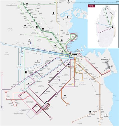 Transportation Map Of Qatar Bus Train And Metro Map Whatsanswer