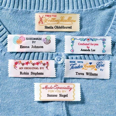 Personalized Woven Labels Ð Custom Fabric Tags 패브릭 라벨 옷 태그 빈티지 태그