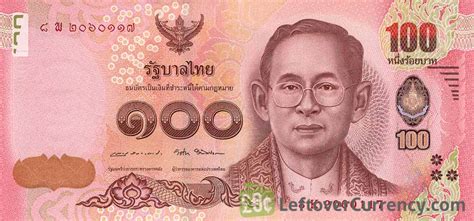 100 Thai Baht Banknote Exchange Yours For Cash Today