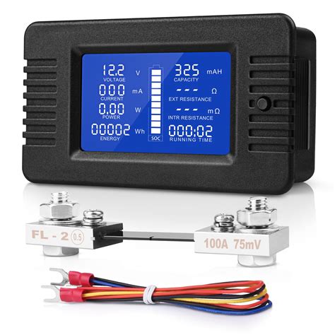 Buy Mnj Motor Dc 9 In 1 Battery Monitor Meter With Shunt 0 200v 0 100a