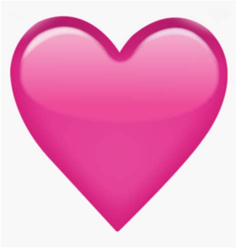 5 out of 5 stars. Pink Love Heart Emoji , Png Download - Iphone Pink Heart ...