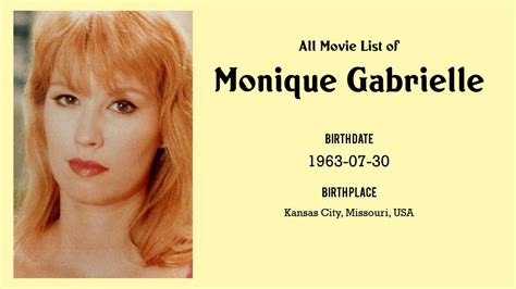 Monique Gabrielle Movies List Monique Gabrielle Filmography Of Monique
