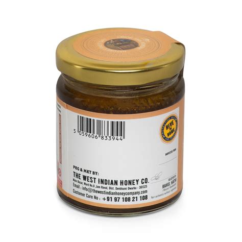 Buy Raw Unprocessed Ginger Infused Honey Grams From Brand The West