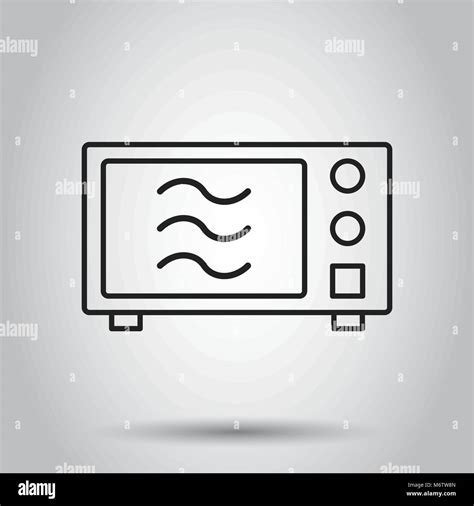 Microwave Flat Vector Icon Microwave Oven Symbol Logo Illustration