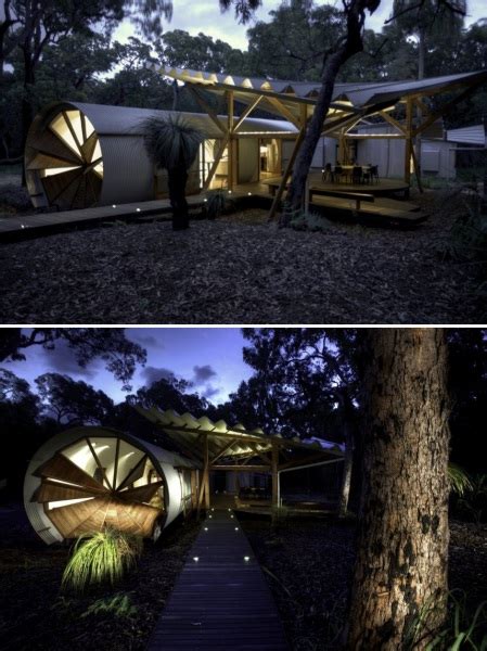Параболическая архитектура эко дома Drew House в Австралии