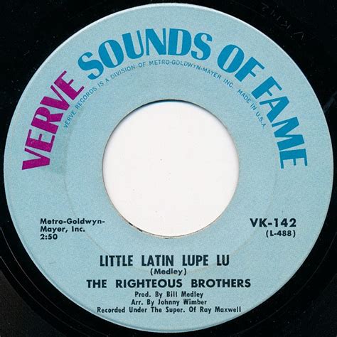 The Righteous Brothers Little Latin Lupe Lu You Re My Soul And Inspiration 1968 Vinyl