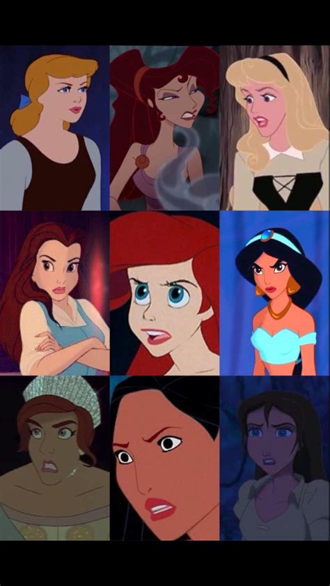 Disney Princesses Angry And Anastasia And Jane And Meg