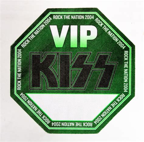 Kiss Backstage Pass Rock The Nation Octogon Green Kiss Museum