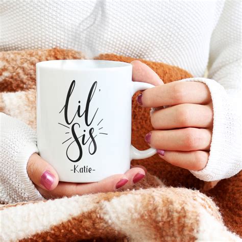 Personalised Lil Sis Little Sister Mug By Hope And Halcyon