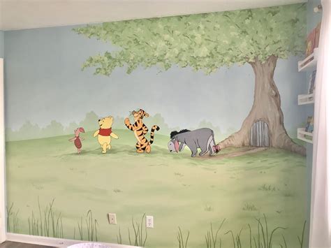 Winnie The Pooh Character Mural Linettes Painting And Fine Art