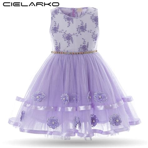 Cielarko Girls Dress Flower Baby Birthday Dresses Vintage Princess