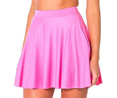 The Matte Pink Skater Skirt Womens Skirt Pink Skater Skirt High Waisted Circle Skirt