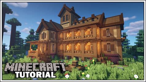 Minecraft How To Build A Large Wooden Mansion Tutorial Images And Photos Finder
