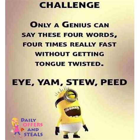 Challenge Only A Genius Can Say These Four Words Four Times Really