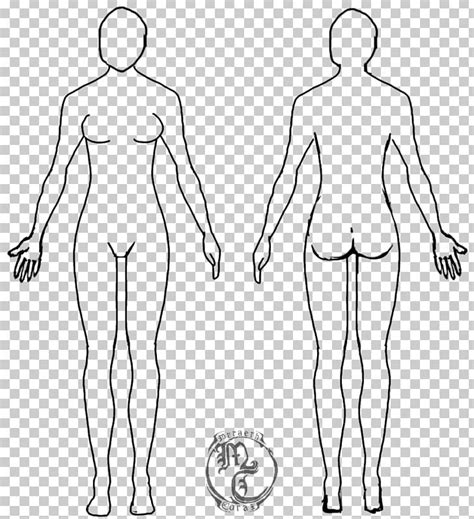 Human Body Female Body Shape Diagram Drawing Template Png Clipart