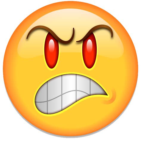 Gambar Ikon Vektor Marah Emoji Angry Emoji Ikon Emoti