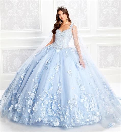 Light Blue Ball Gown Quinceanera Dresses With Wrap Appliqued Lace Sweet