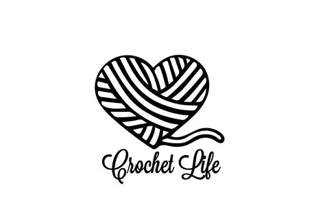 Crochet Life Heart Shaped Yarn Svg Graphic By Magnolia Blooms