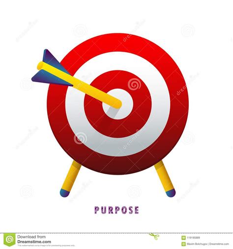 Purpose The Arrow In The Target Vector Illustration Flat Gradient