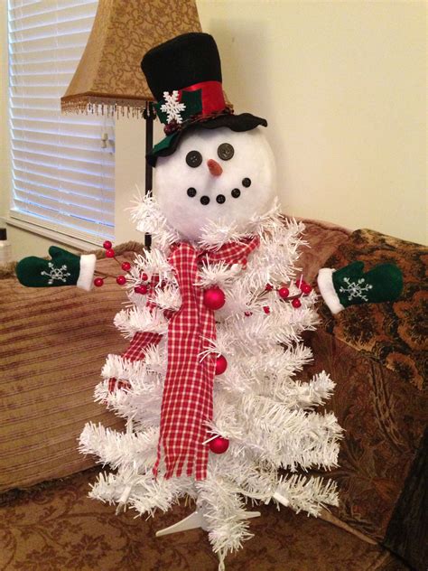 I Made A Little Snowman Tree Mini Christmas Tree Diy Christmas