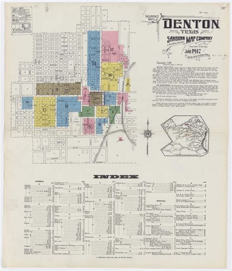 Denton 1917 Sheet 1 The Portal To Texas History