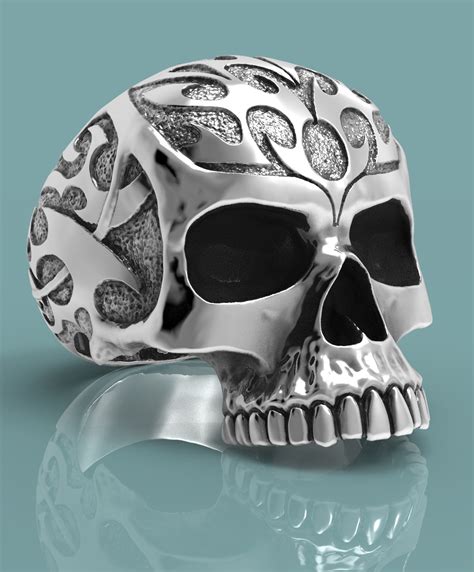 Skull Ring Sterling Silver Handmade Skull Rings Biker Jewelry Rings