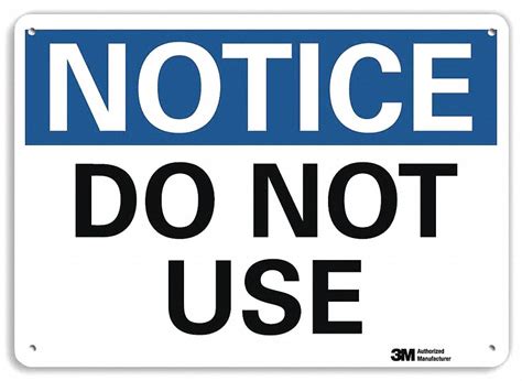 Lyle Notice Sign Sign Format Traditional Osha Do Not Use Sign Header