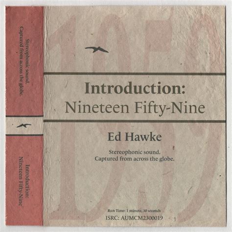 ‎introduction Nineteen Fifty Nine Single By Ed Hawke On Apple Music
