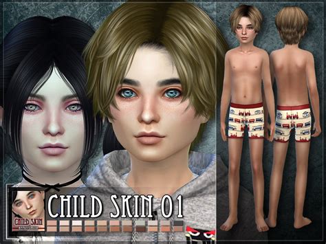 Sims Cc Child 4 Overlay Skin Wallpaper Base