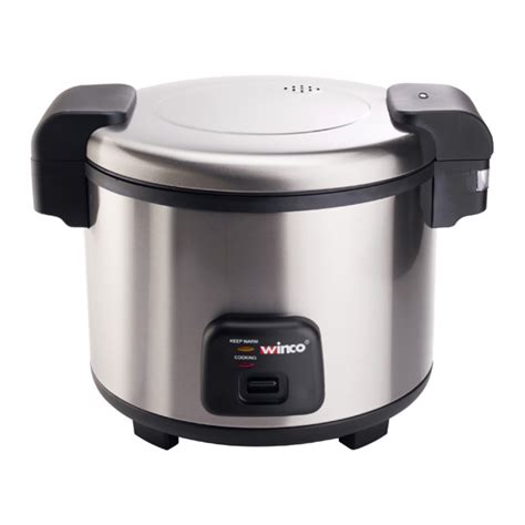 Winco Electric Rice Cooker Warmer With Hinged Cover Countertop Food