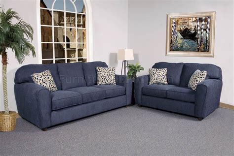 Navy Blue Sofas And Loveseats Baci Living Room