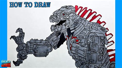 How To Draw A Mechagodzilla 2021 Godzilla Vs Kong Movie Drawings Youtube