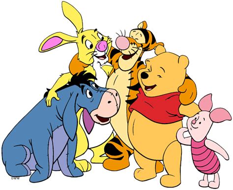 Winnie the Pooh Mixed Group Clip Art | Disney Clip Art Galore png image