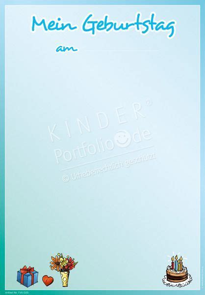 Weitere ideen zu kindergartenbeginn, elternbriefe, kindergarten. Kindergarten Portfolio Vorlagen "Mein Geburtstag ...