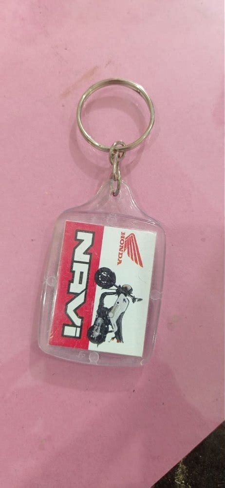 Silver Plastic Crystal Photo Keychains Packaging Type Polybag Size