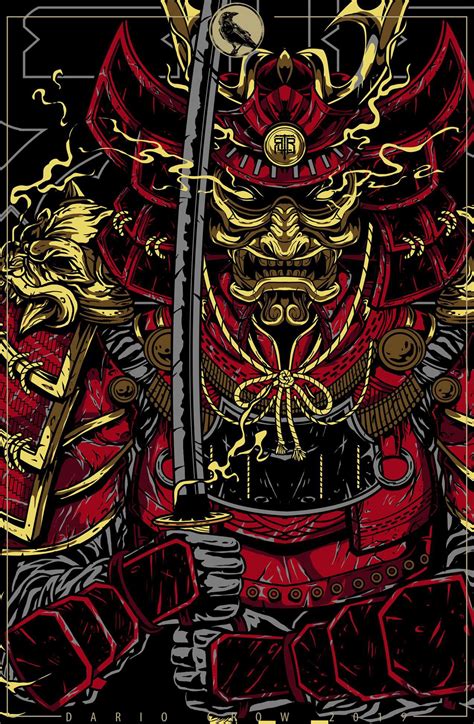 The Samurai On Behance Japanese Art Modern Japanese Art Prints