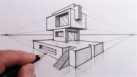 How To Draw A Building In 2 Point Perspective Step By Steps