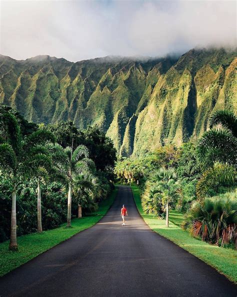 Oahu HawÁihawaii It Is Access Road To Hoomaluhia Botanical Garden I